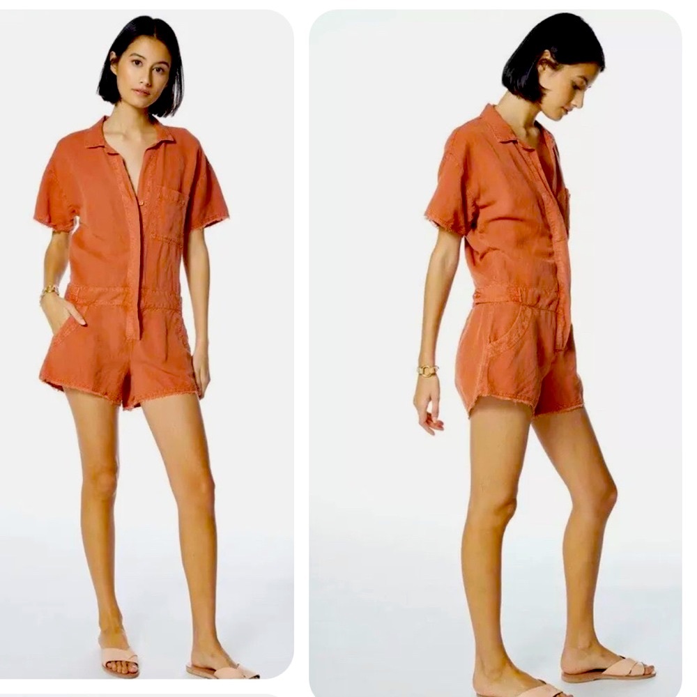Young fabulous & broke Felix raw edge romper – S